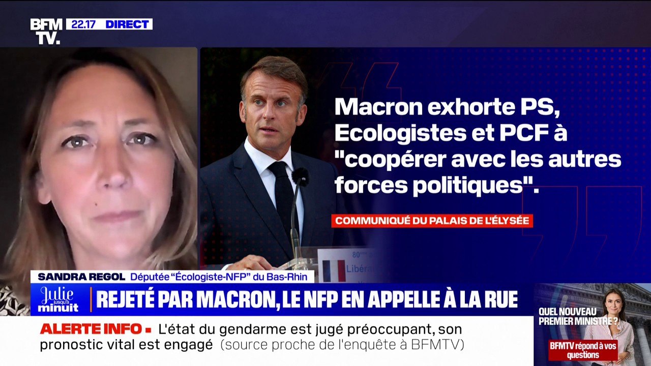 Sandra Regol (Les Écologistes-NFP): Emmanuel Macron "fait comme si les Françaises et les Français n'avaient pas voté"