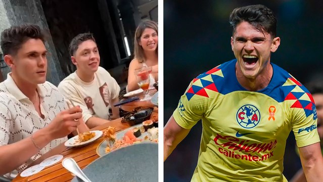 Israel Reyes, jugador del América, es viral en redes por su forma de comer en restaurante de lujo