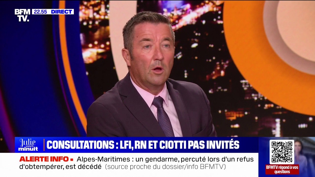 Choix du Premier ministre: "Les deux sages que je verrais bien (à Matignon) sont Jean-Yves Le Drian et Gérard Larcher", estime Karl Olive (Ensemble pour la République)