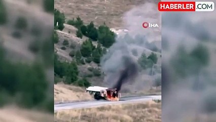 Devrilen akaryakıt tankeri alev topuna döndü: 1 yaralı