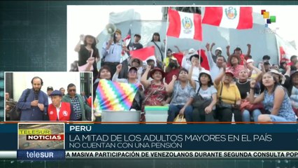 Jubilados se movilizan para exigir aumento de pensiones en Perú