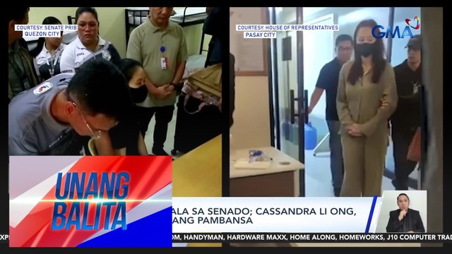 Shiela Guo, dinala sa Senado; Cassandra Li Ong, dinala sa Batasang Pambansa | Unang Balita