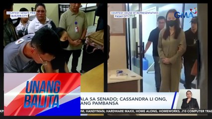 Shiela Guo, dinala sa Senado; Cassandra Li Ong, dinala sa Batasang Pambansa | Unang Balita