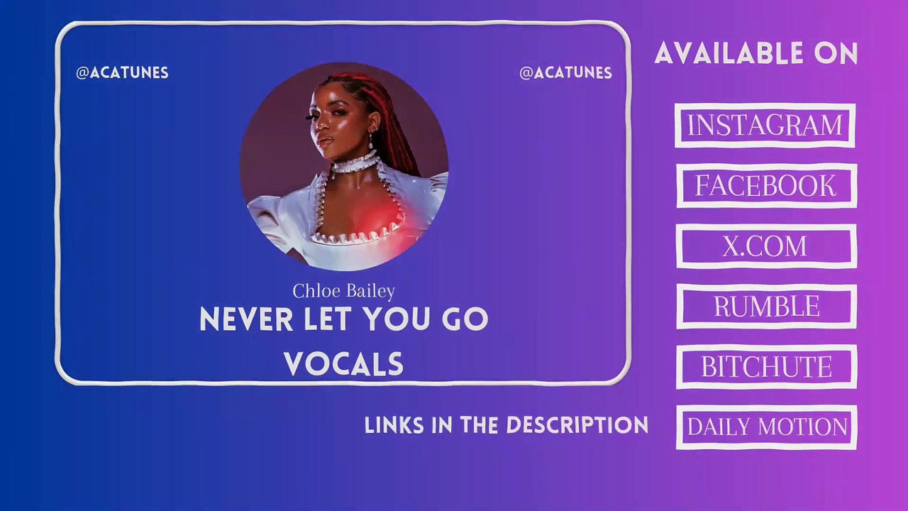 MUSIC VOCALS Chloe Bailey - NEVER LET YOU GO Vocals