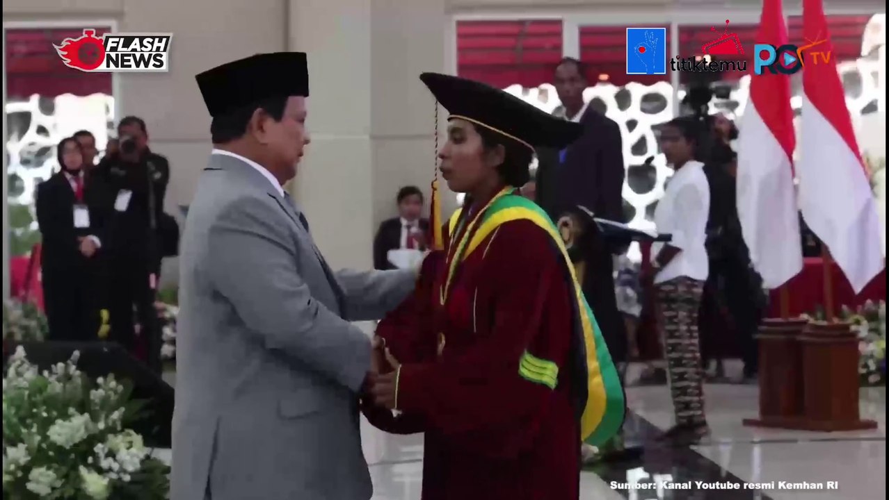 Menteri Pertahanan Prabowo Subianto Hadiri Wisuda 425 Sarjana UNHAN RI