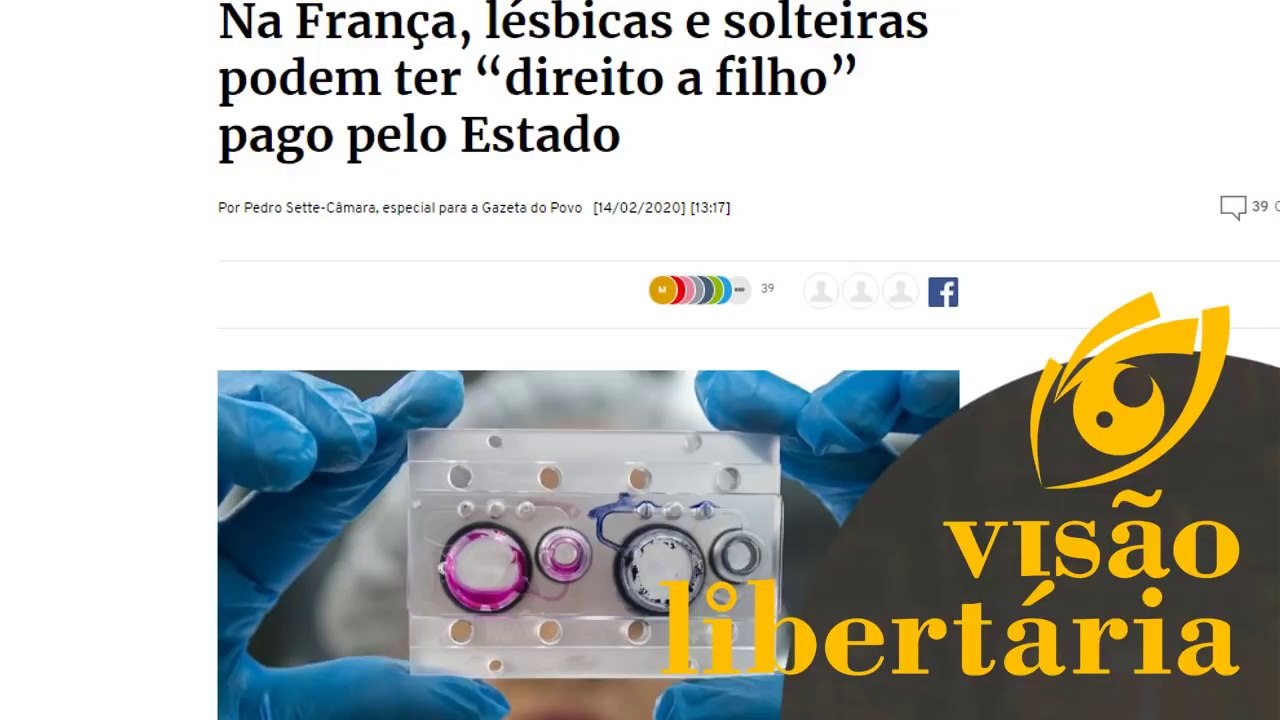 Na França, lésbicas e solteiras podem ter direito a filho pago pelo Estado | VL - 11/03/20 | ANCAPSU