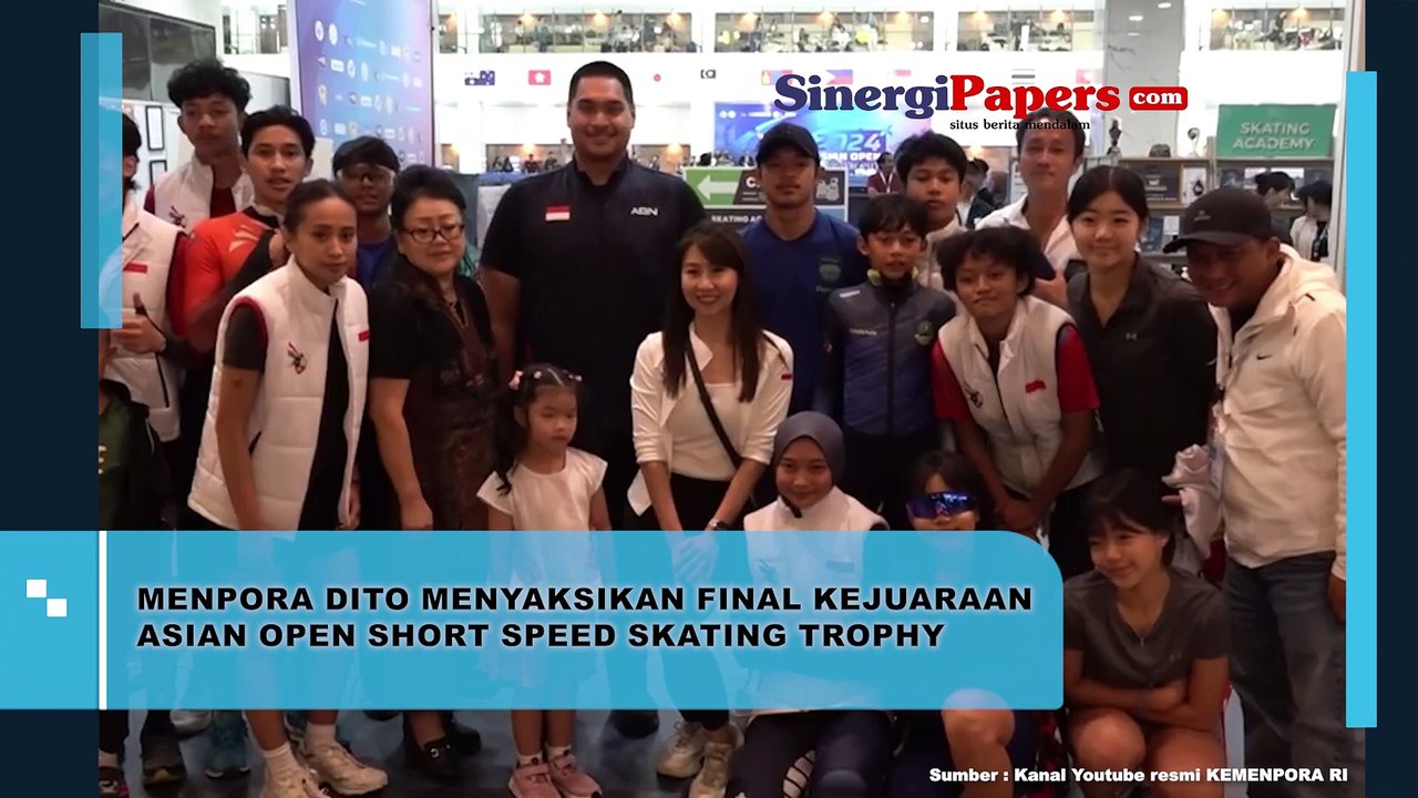 Menpora Dito Menyaksikan Final Kejuaraan Asian Open Short Speed Skating Trophy
