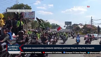 Ribuan Mahasiswa Konvoi Sepeda Motor Tolak Politik Dinasti