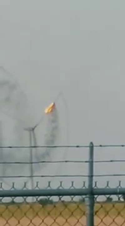 "Devastating Wind Turbine Fire Ignited by Lightning Strike"