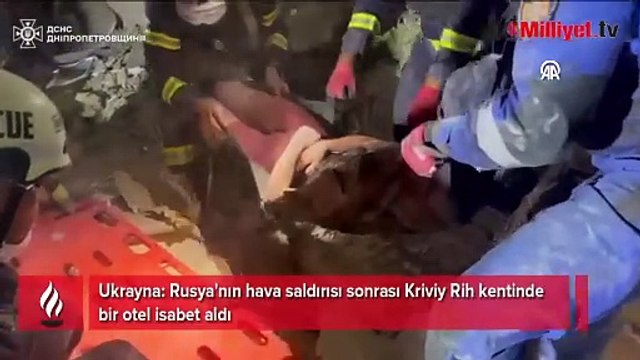 Ukrayna: Rusya'nın hava saldırısı sonrası Kriviy Rih kentinde bir otel isabet aldı