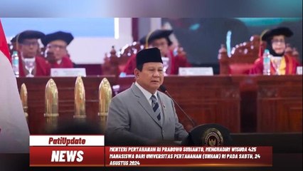 MENHAN PRABOWO SUBIANTO HADIRI WISUDA 425 MAHASISWA UNHAN RI