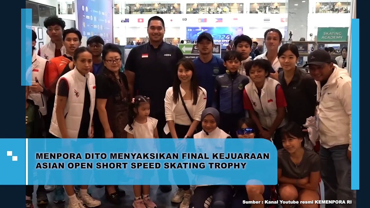 Menpora Dito Menyaksikan Final Kejuaraan Asian Open Short Skating Trophy