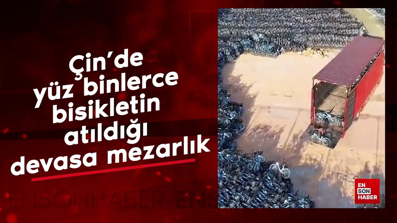 Çin'de yüz binlerce bisikletin atıldığı devasa mezarlık