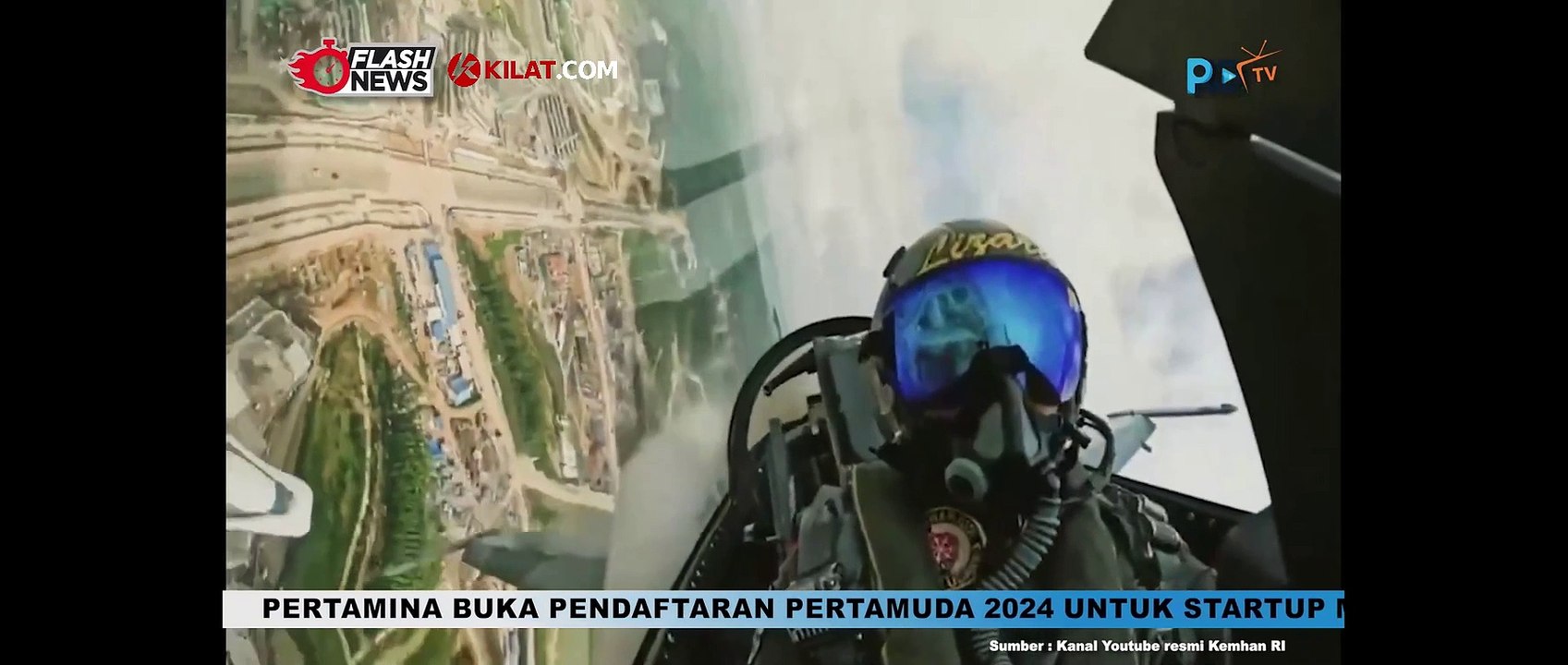 Aksi Pesawat Tempur F-16 TNI AU Belah Langit IKN dalam Rangkaian HUT RI Ke-79