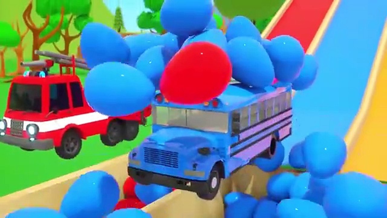Finger Family Song + Wheels On the Bus - Soccer ball shaped wheels ...