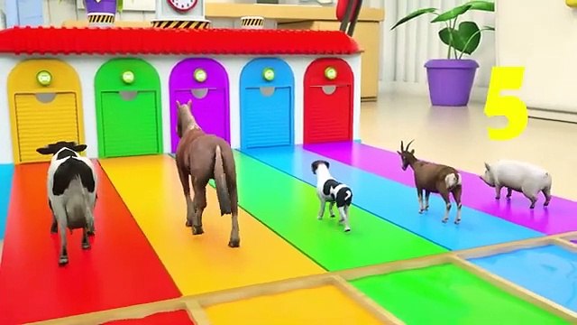 Finger Family songs - Paint Animals Cow Horse Dog Goat Pig - Baby Nursery Rhymes & Kids Songs