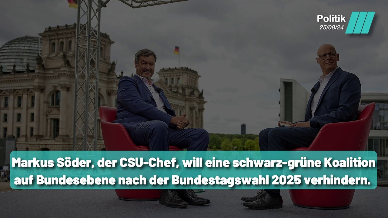 CSU-Chef Markus Söder Stellt Sich Gegen Schwarz-Grün