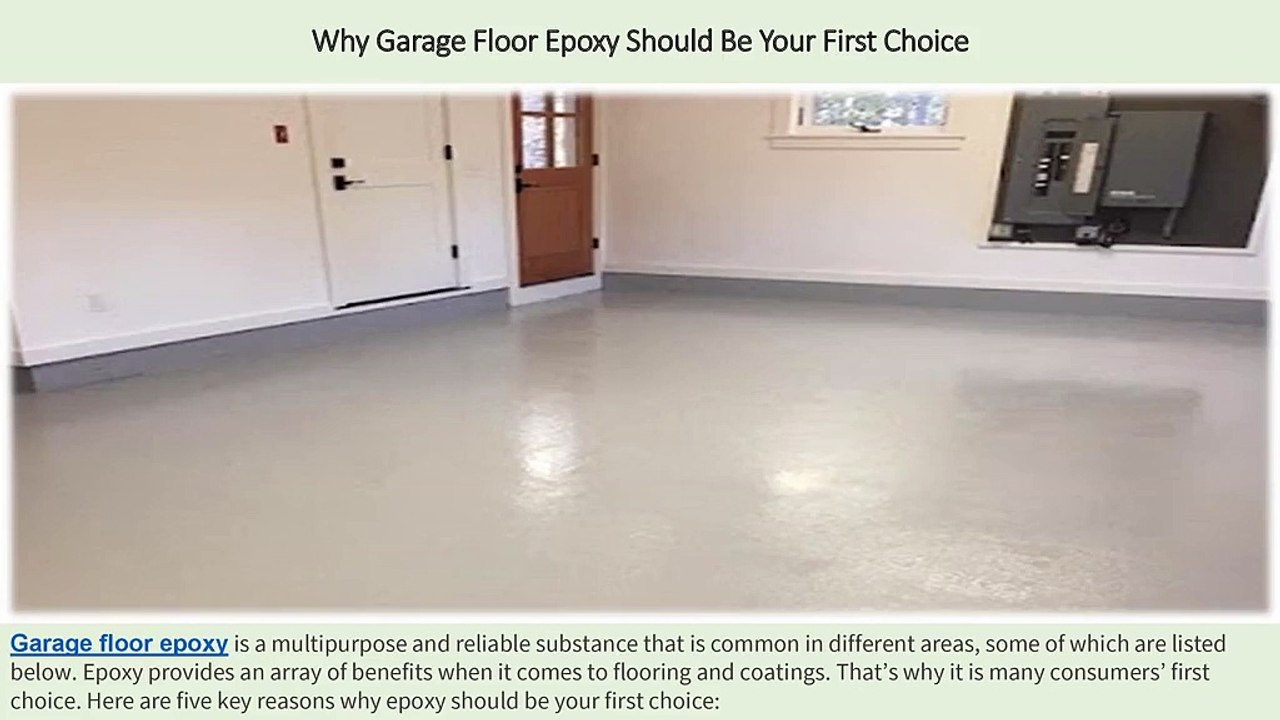 Why Garage Floor Epoxy Should Be Your First Choice