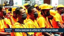 Semangat Pekerja Bangunan se-Jateng saat Ikut Lomba Pasang Keramik