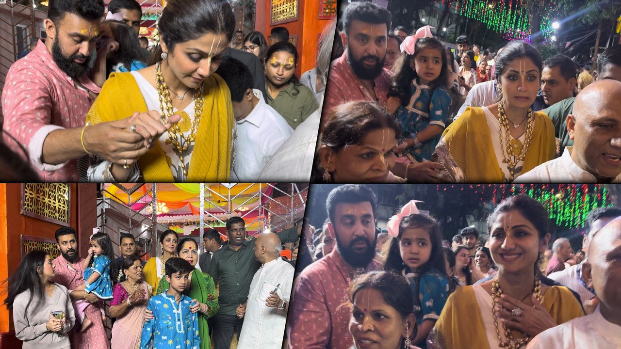 Shilpa Shetty-Raj Kundra & Family Reach Iskcon Temple Mumbai To Seek Blessings Of Lord Krishna On Janmashtami