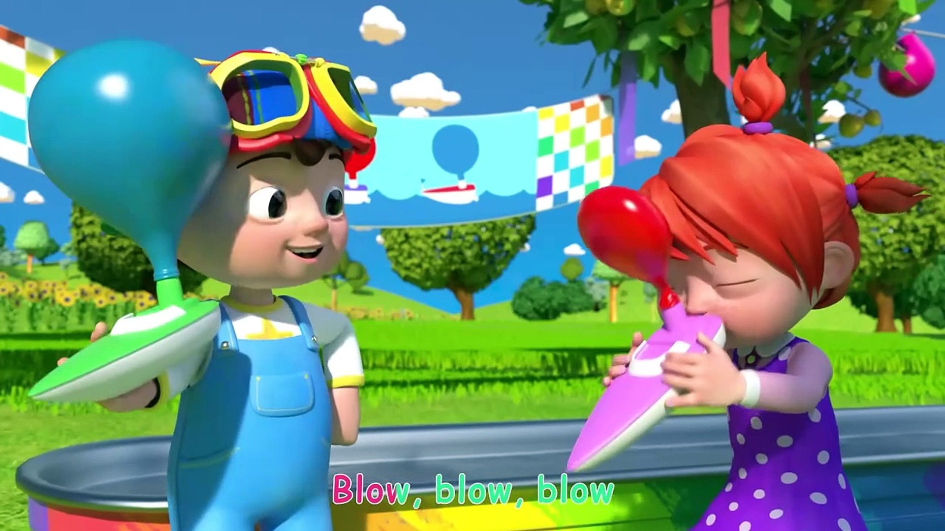 Balloon Boat Race _ CoComelon Nursery Rhymes & Kids Songs