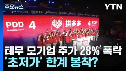 테무 모기업 주가 28% 폭락...'초저가' 한계 봉착? / YTN