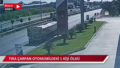 Tıra çarpan otomobildeki 1 kişi öldü