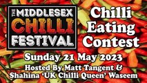 CHILI EATING CONTEST  with UK CHILLI QUEEN - Middlesex Chilli Festival - Sun 21 May 2023 #chilieating #chillichallenge #ukchilliqueen