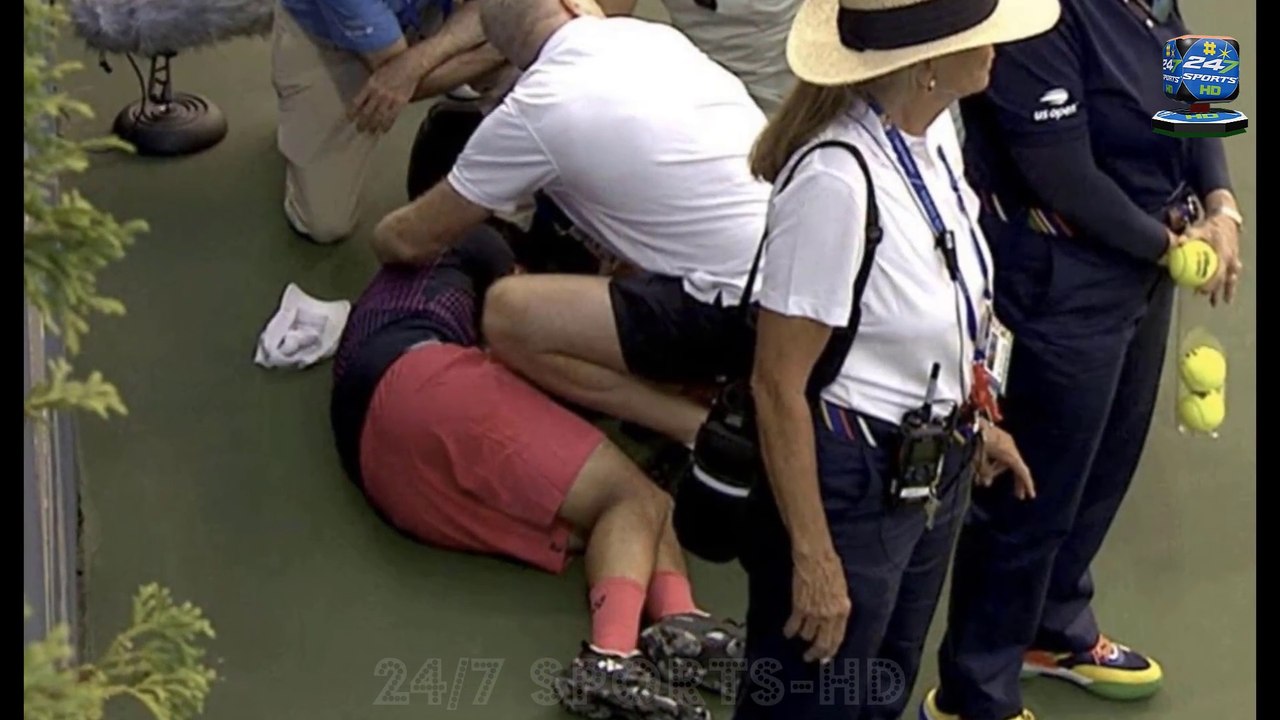 US Open Star Collapses During Match in Frightening Scenes Before Being Carted off in a Wheelchair