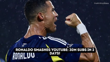 Cristiano Ronaldo Shatters YouTube Record with Explosive Channel Debut!