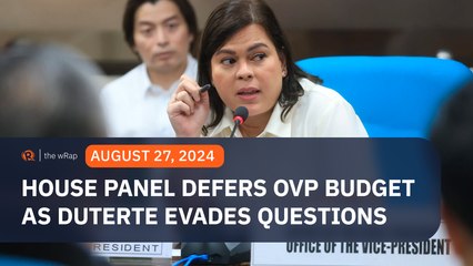 In rare move, House defers 2025 budget deliberations for Sara Duterte-led OVP 
