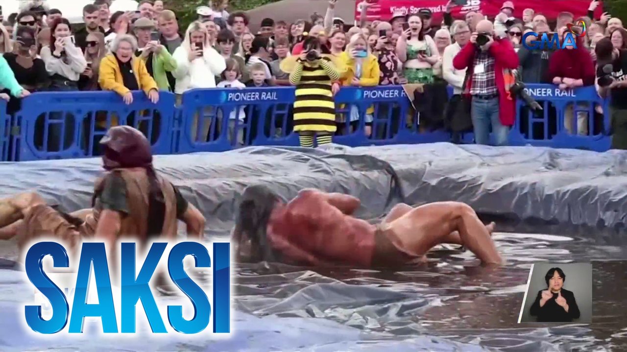 Amateur wrestlers, nag-wrestling sa pool ng gravy | Saksi