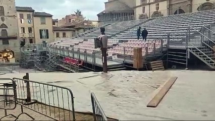 Maltempo, interrotte le prove della Giostra del Saracino