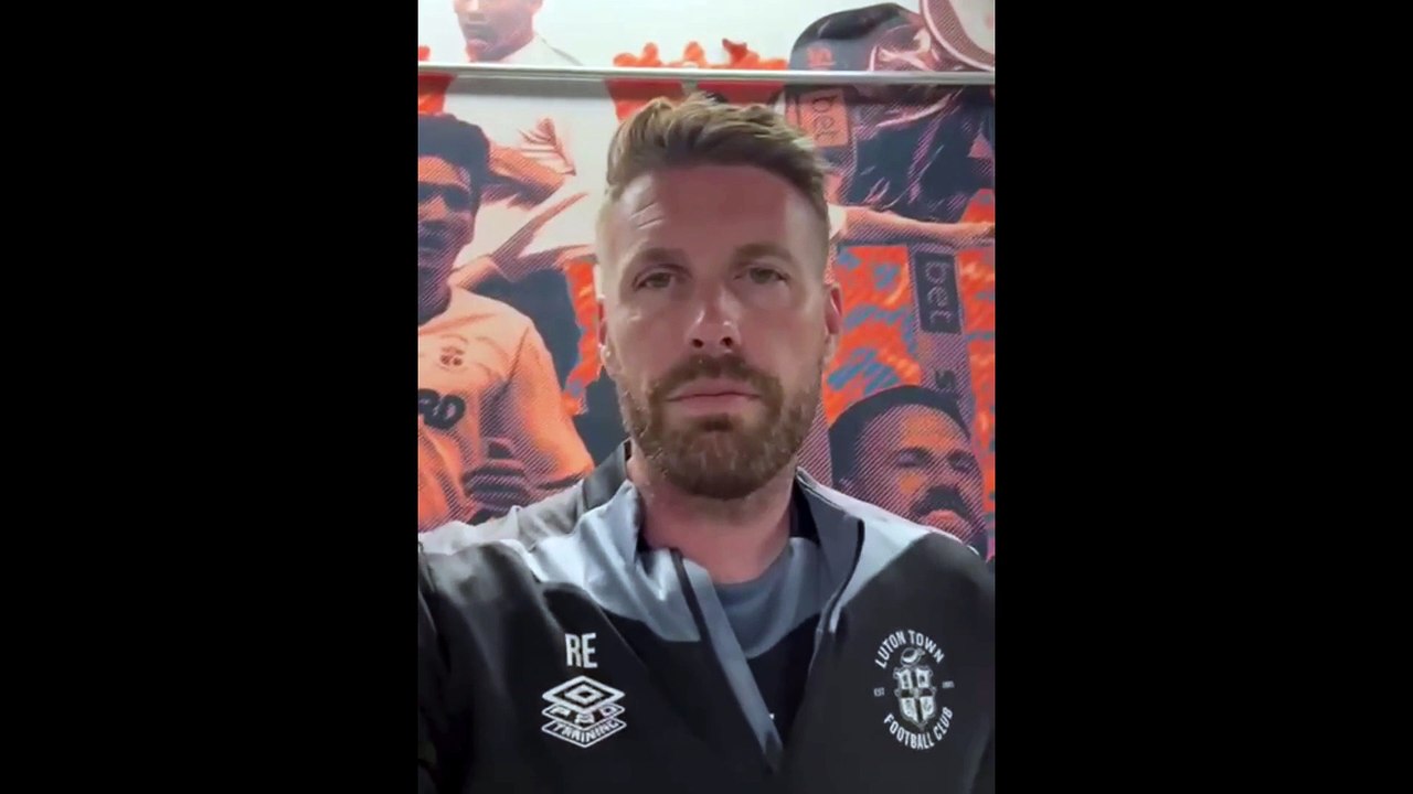 Luton FC manager Rob Edwards and legend Mick Harford send messages of support to Adam Dilley who is fighting brain cancer