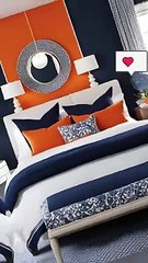 Orange colour for bedroom