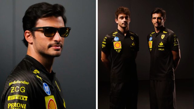 Ferrari se despide del rojo; Charles Leclerc y Carlos Sainz presumen el rostro de la escudería para el GP de Italia