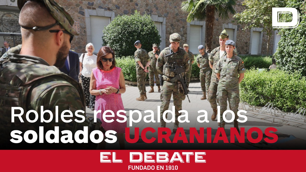 Robles respalda a los soldados ucranianos: «Seguiremos enviando material y formando a sus militares»