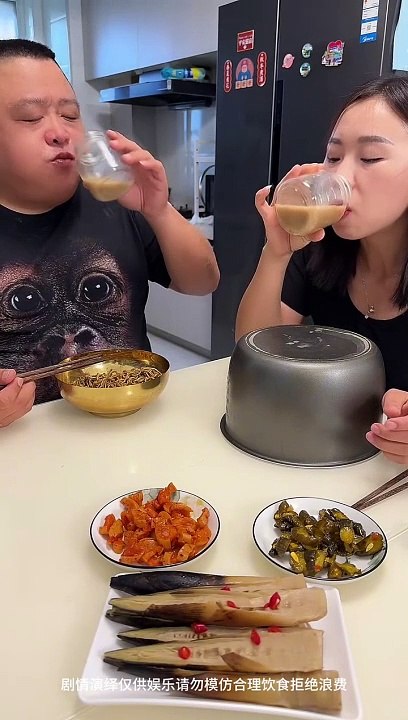 Best Action Funny Husband & Wife Eating Mukbang So Yummy❤️