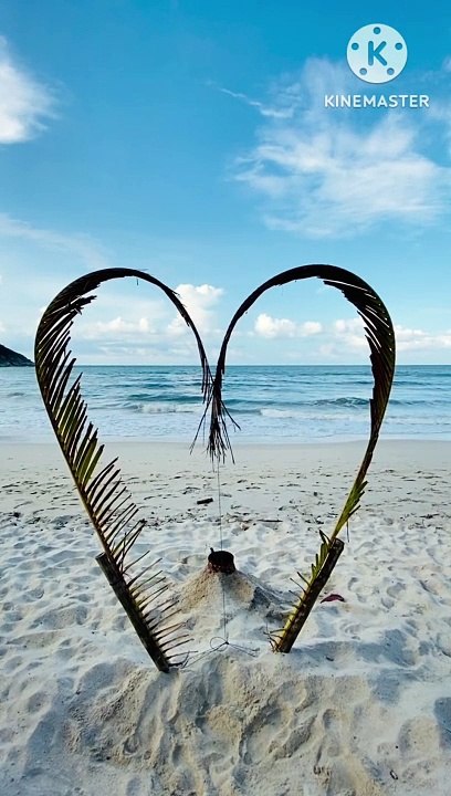 Heart with beach