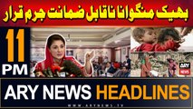 ARY News 11 PM Headlines | 27th August 2024 | Amendments approved in anti-begging law