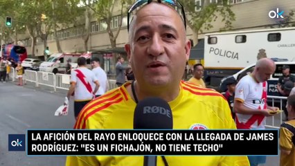 La afición del Rayo enloquece con la llegada de James Rodríguez: "Es un fichajón, no tiene techo"