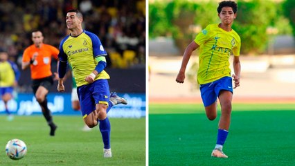 Hijo de Cristiano Ronaldo demuestra tener al mejor maestro en casa y así lo presume en las básicas del Al-Nassr