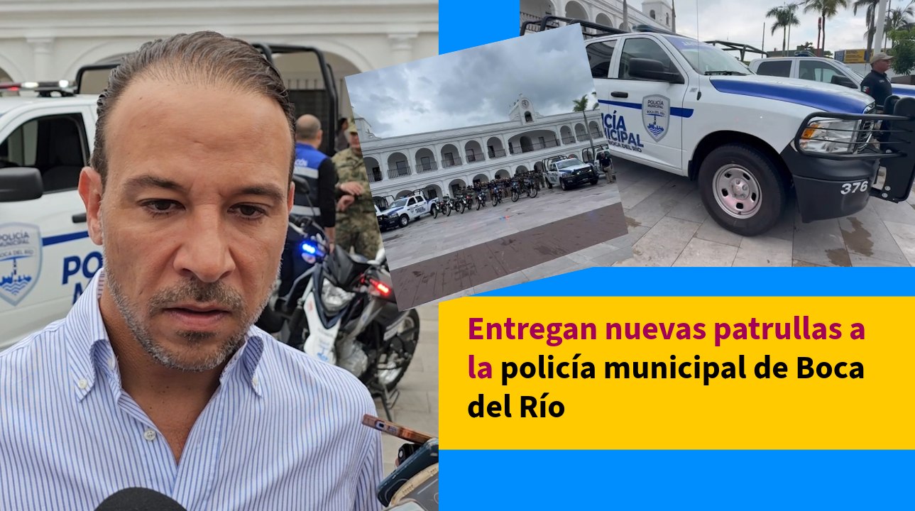 Entregan nuevas patrullas a la policía municipal de Boca del Río