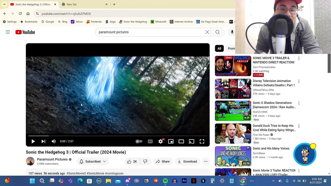 Ethan Reacts to Sonic the Hedgehog 3 Trailer