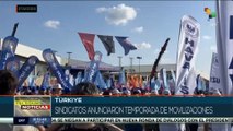 Sindicato de trabajadores convocó a movilizaciones en Türkiye exigiendo mejoras