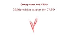 Multiprecision support for CAPD