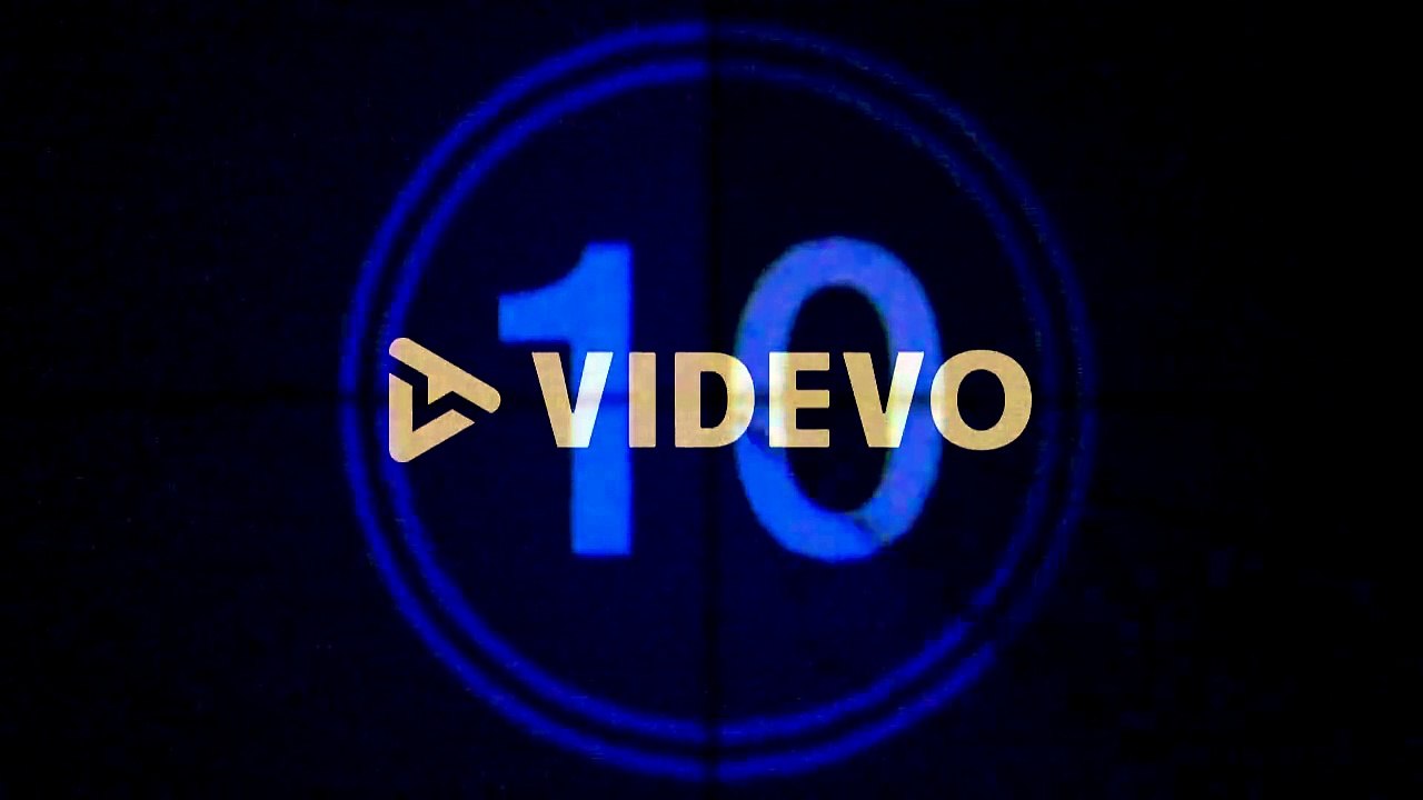 Motion retro film countdown in 80 and 90s style