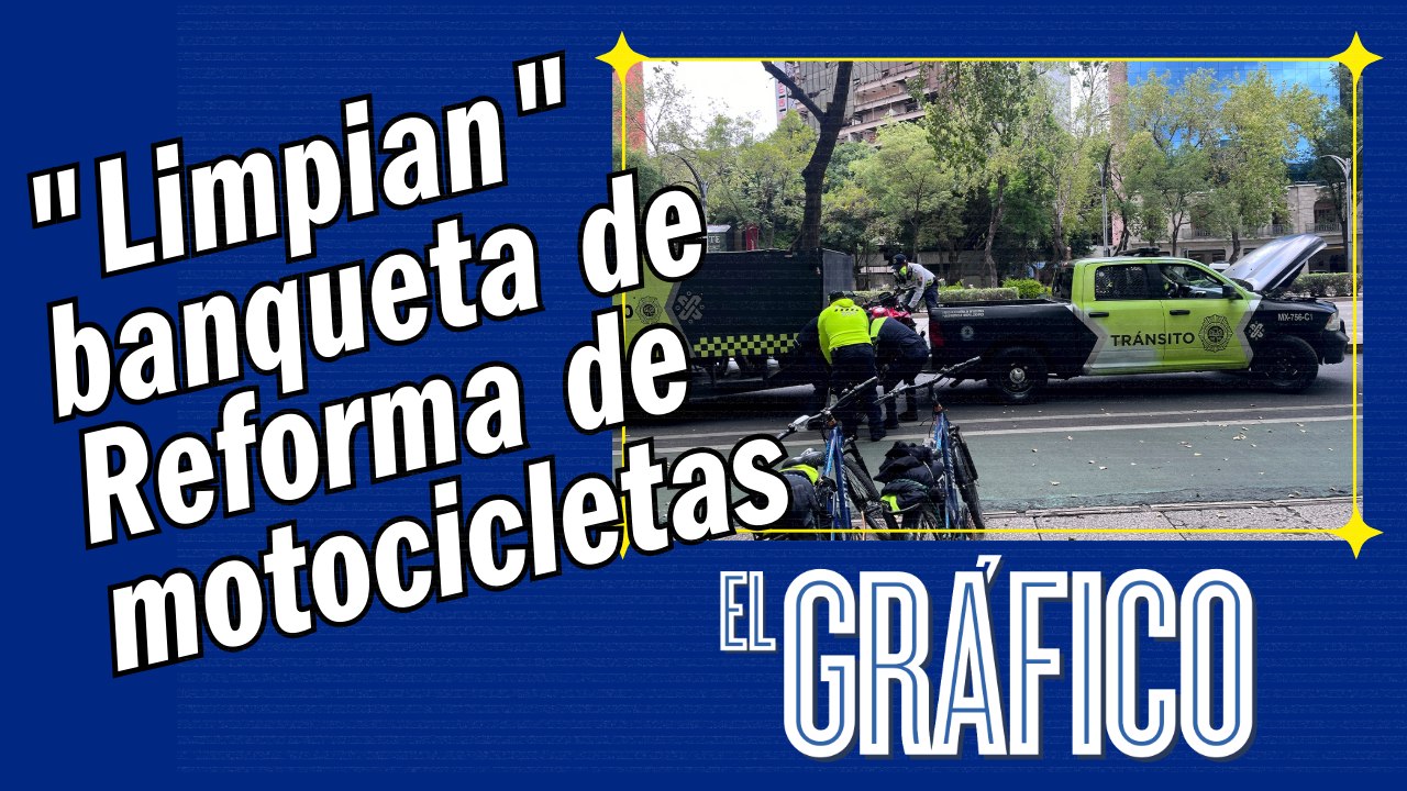 "Limpian" de motocicletas banqueta de Reforma
