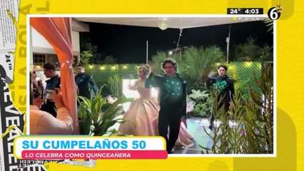 Festeja sus 50 años al estilo quinceañera
