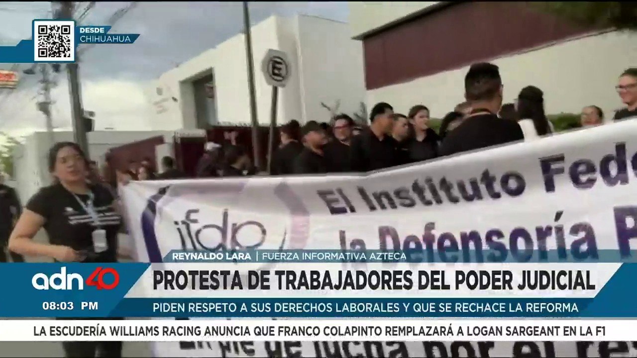 Protesta de trabajadores del Poder Judicial; piden respeto a sus derechos laborales